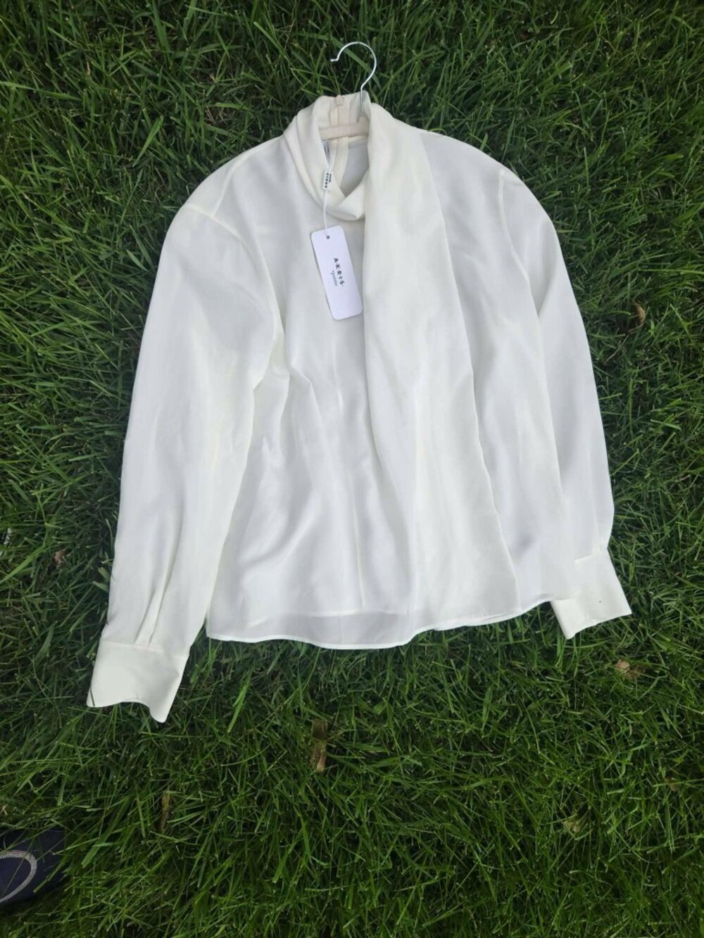 Akris Punto - Long-Sleeve Silk Scarf Blouse - size 6 - NEW with tags - Picture 11 of 16